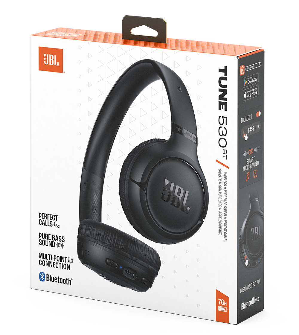 Handsfree Bluetooth JBL Tune 530BT, MultiPoint, A2DP, Crni