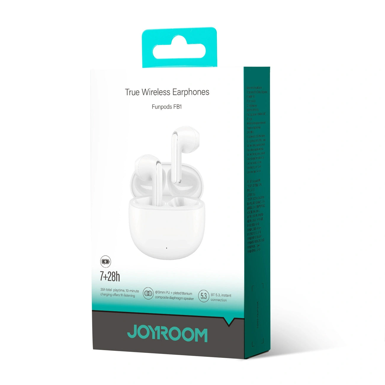 Handsfree Bluetooth Joyroom Funpods JR-FB1 Nova Verzija, TWS, Bijela