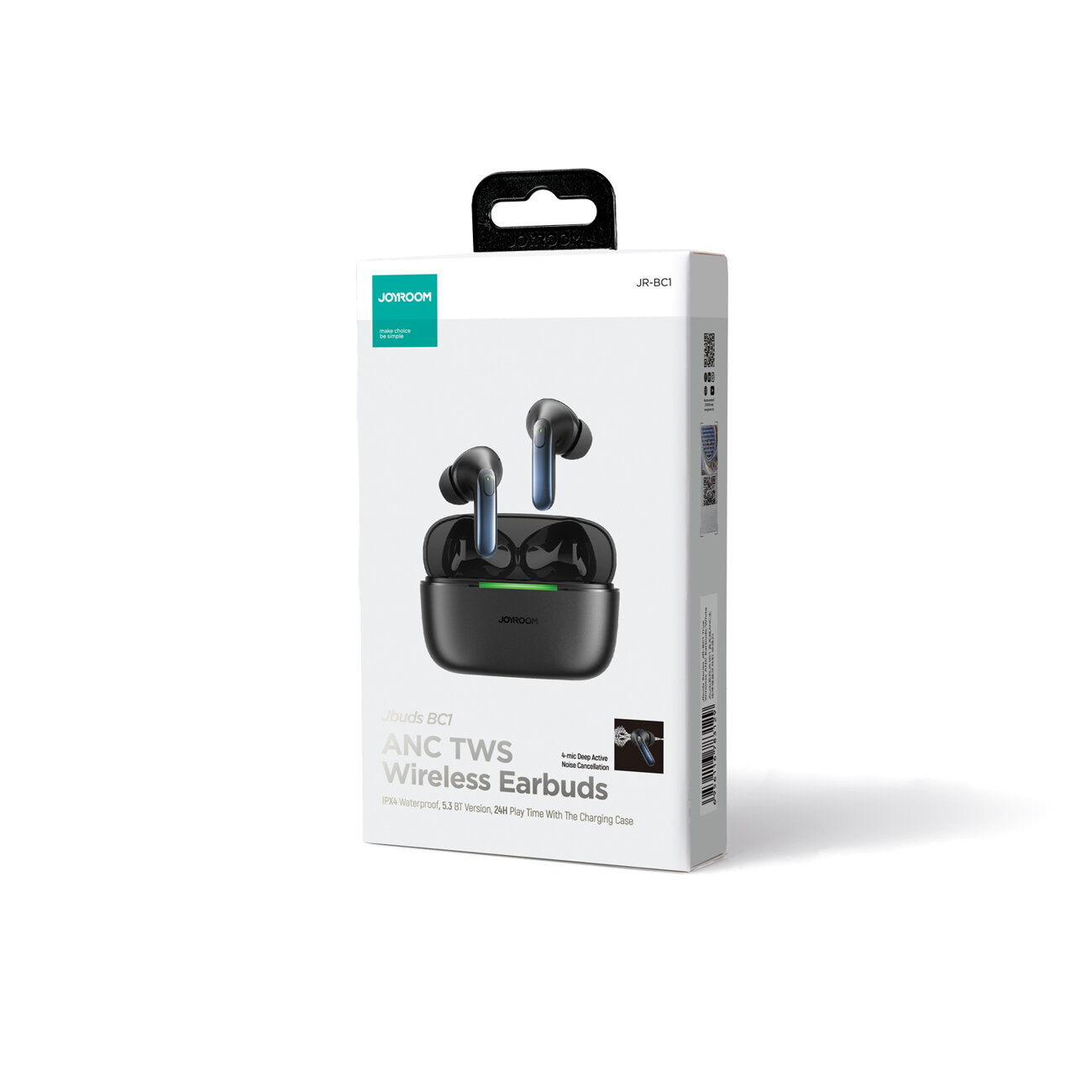 Handsfree Bluetooth Joyroom JR-BC1, TWS, ANC, Crni