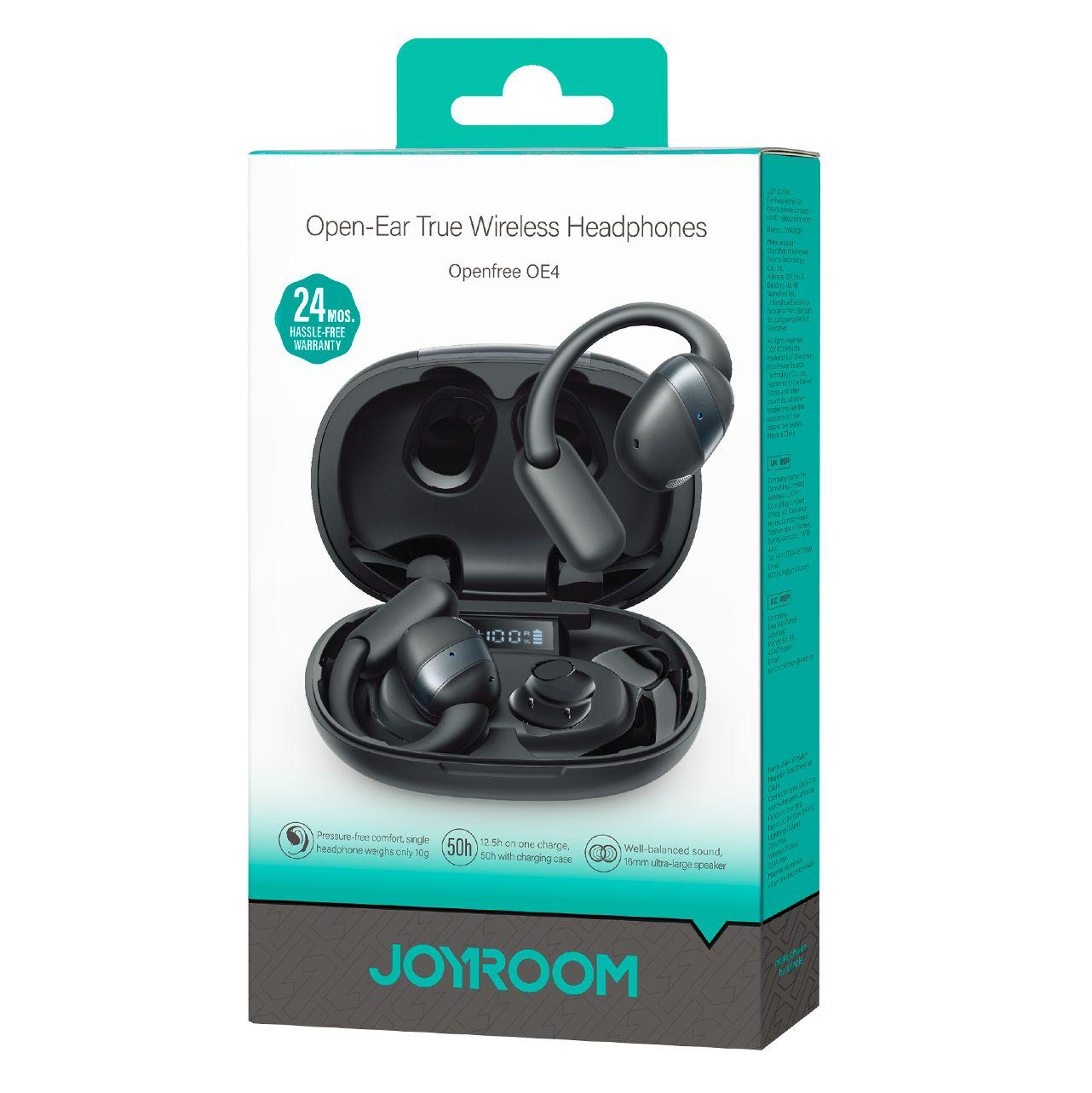 Handsfree Bluetooth Joyroom Open Ear JR-OE4, TWS, Crni