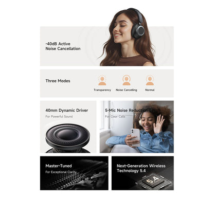 Handsfree Bluetooth McDodo HP-5820 T03, A2DP, ANC, Crni