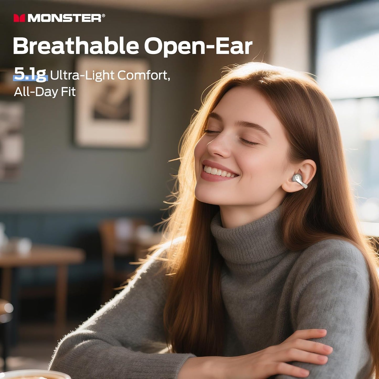 Handsfree Bluetooth Monster AC225, TWS, Svijetlo Krem