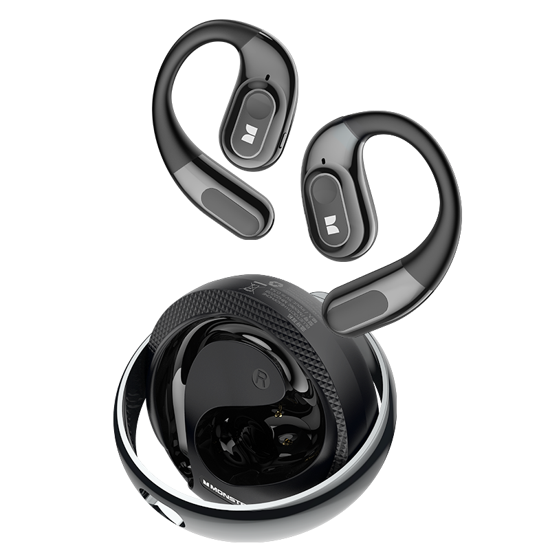 Handsfree Bluetooth Monster AC330 AI Translation, TWS, Crna