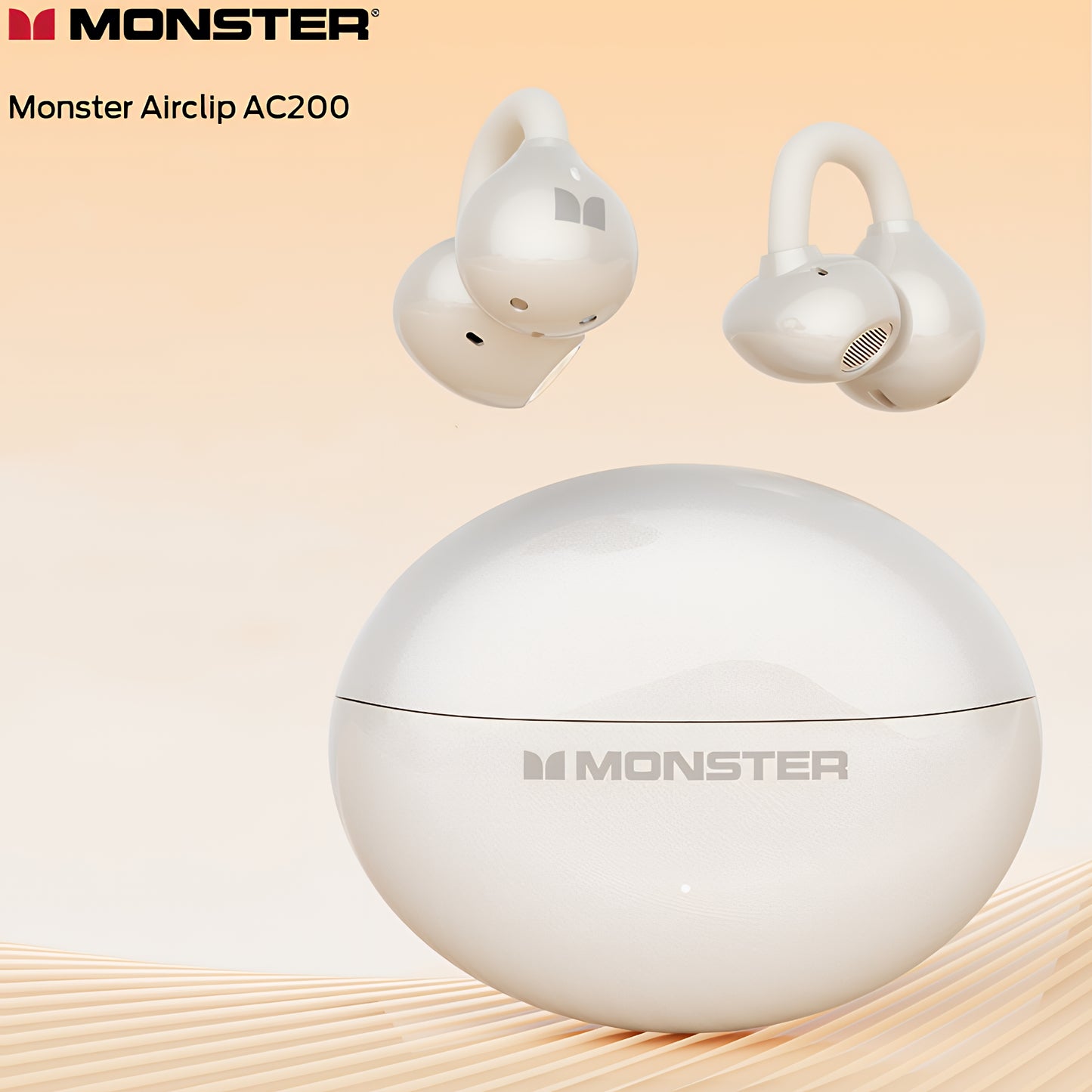 Handsfree Bluetooth Monster AirClip AC200, TWS, Svijetlo Krem