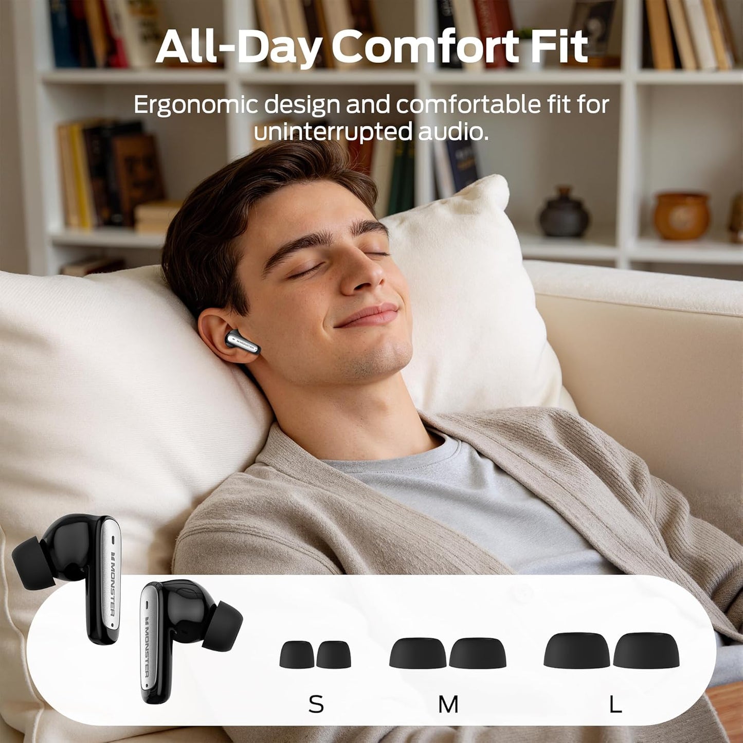 Handsfree Bluetooth Monster N-Lite 310, TWS, Crna