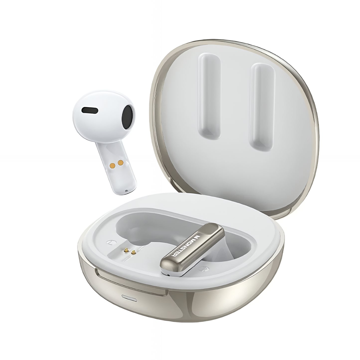 Handsfree Bluetooth Monster N-Lite 209, TWS, Srebrna