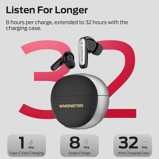 Handsfree Bluetooth Monster N-Lite 310, TWS, Crna