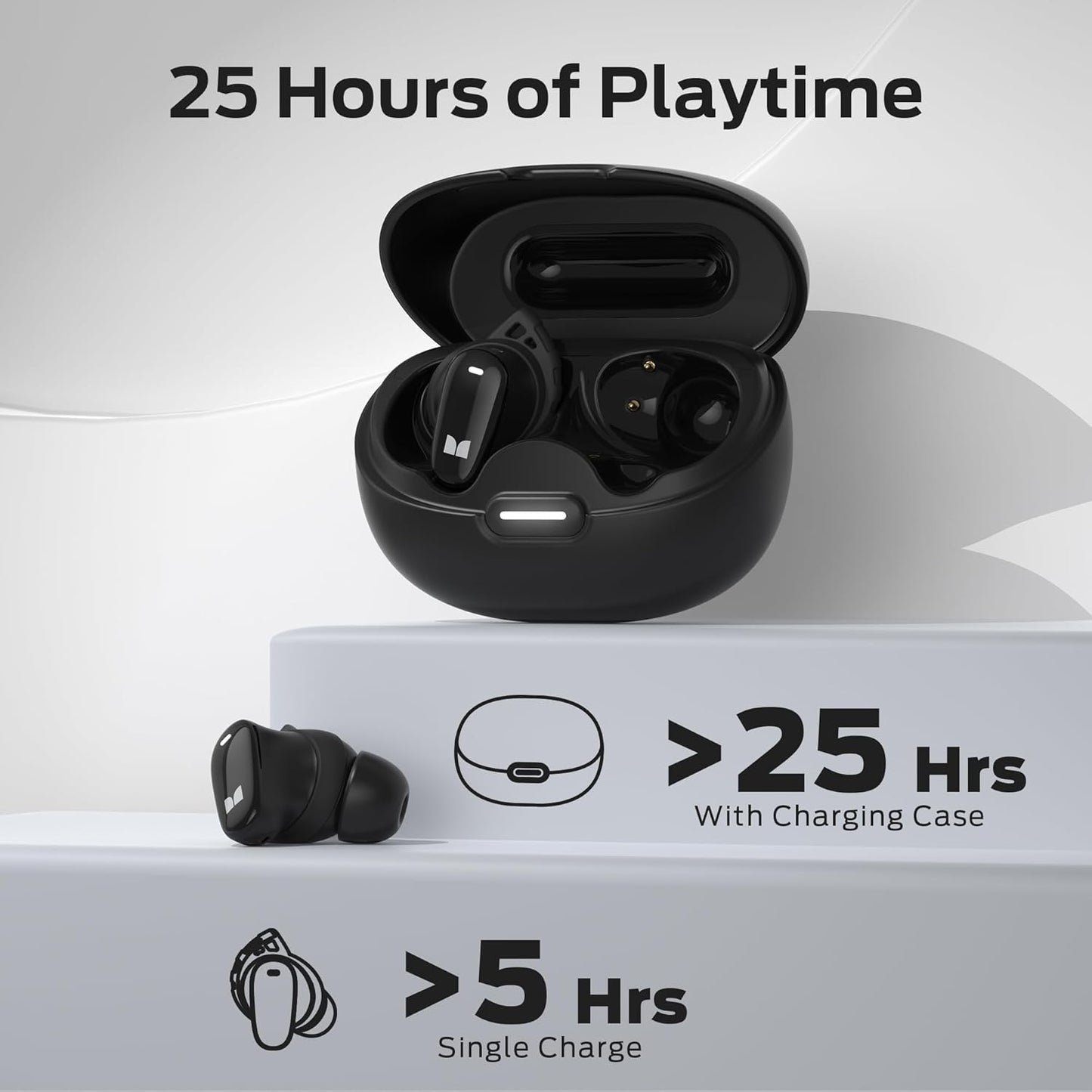Handsfree Bluetooth Monster N-Lite 206, TWS, Crna