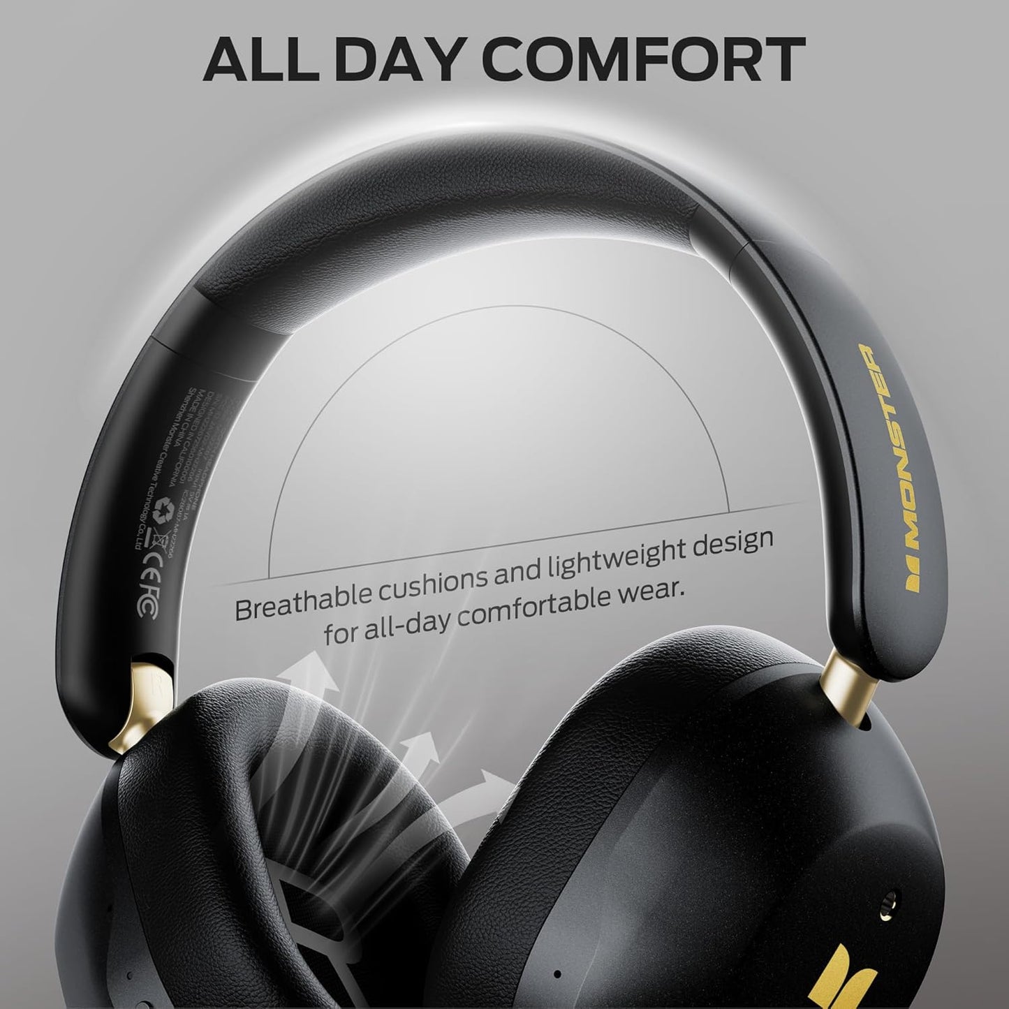 Handsfree Bluetooth Monster Persona 6th, MultiPoint, A2DP, ANC, Crna
