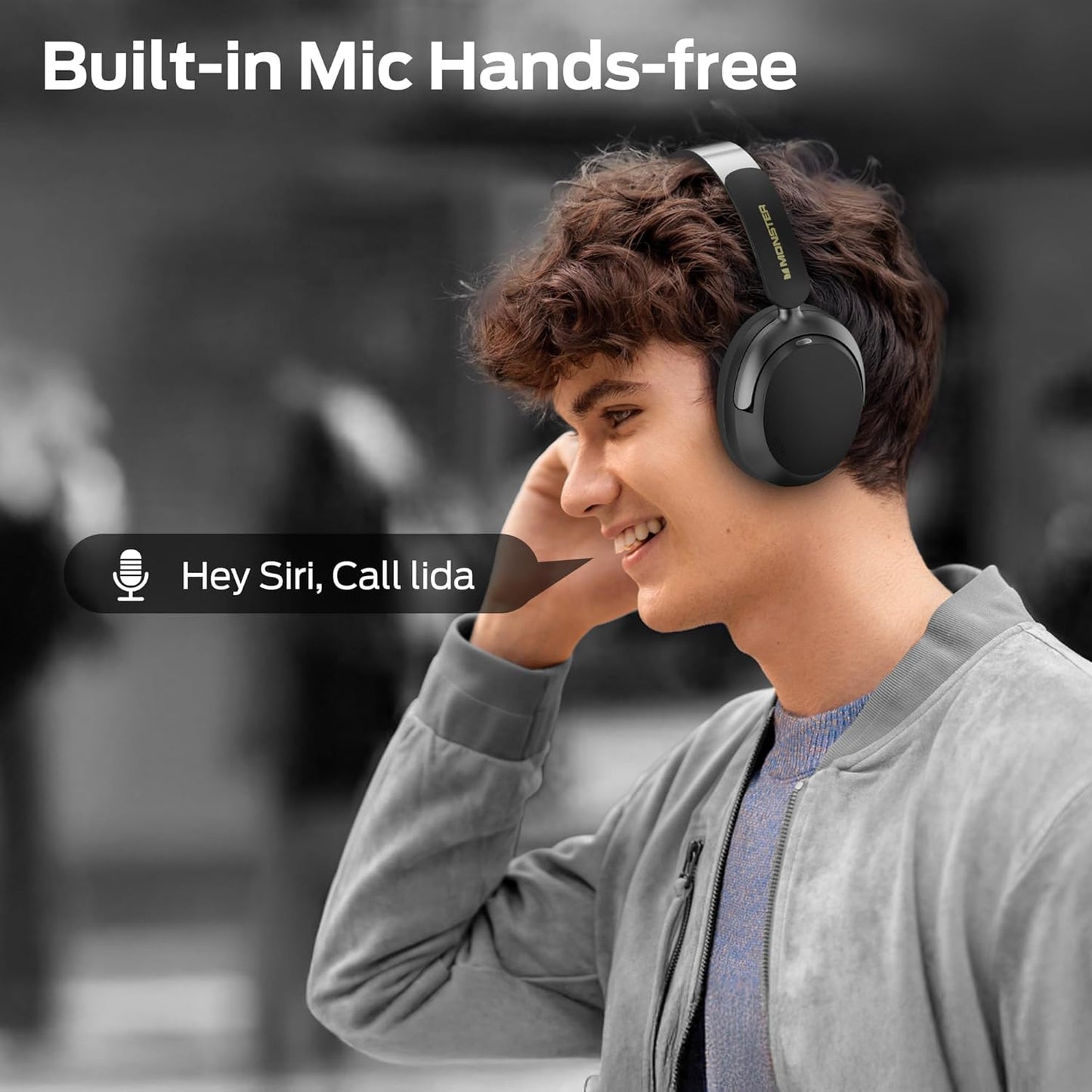 Handsfree Bluetooth Monster Persona 3rd, MultiPoint, A2DP, ANC, Crna
