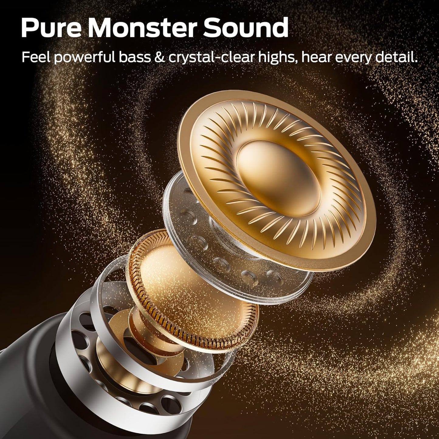 Handsfree Bluetooth Monster Sleep Ear100, TWS, Crna