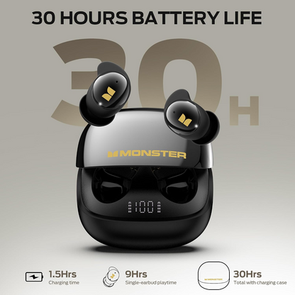 Handsfree Bluetooth Monster Sleep Ear200, TWS, ANC, Crna