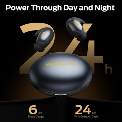 Handsfree Bluetooth Monster Sleep Ear100, TWS, Crna