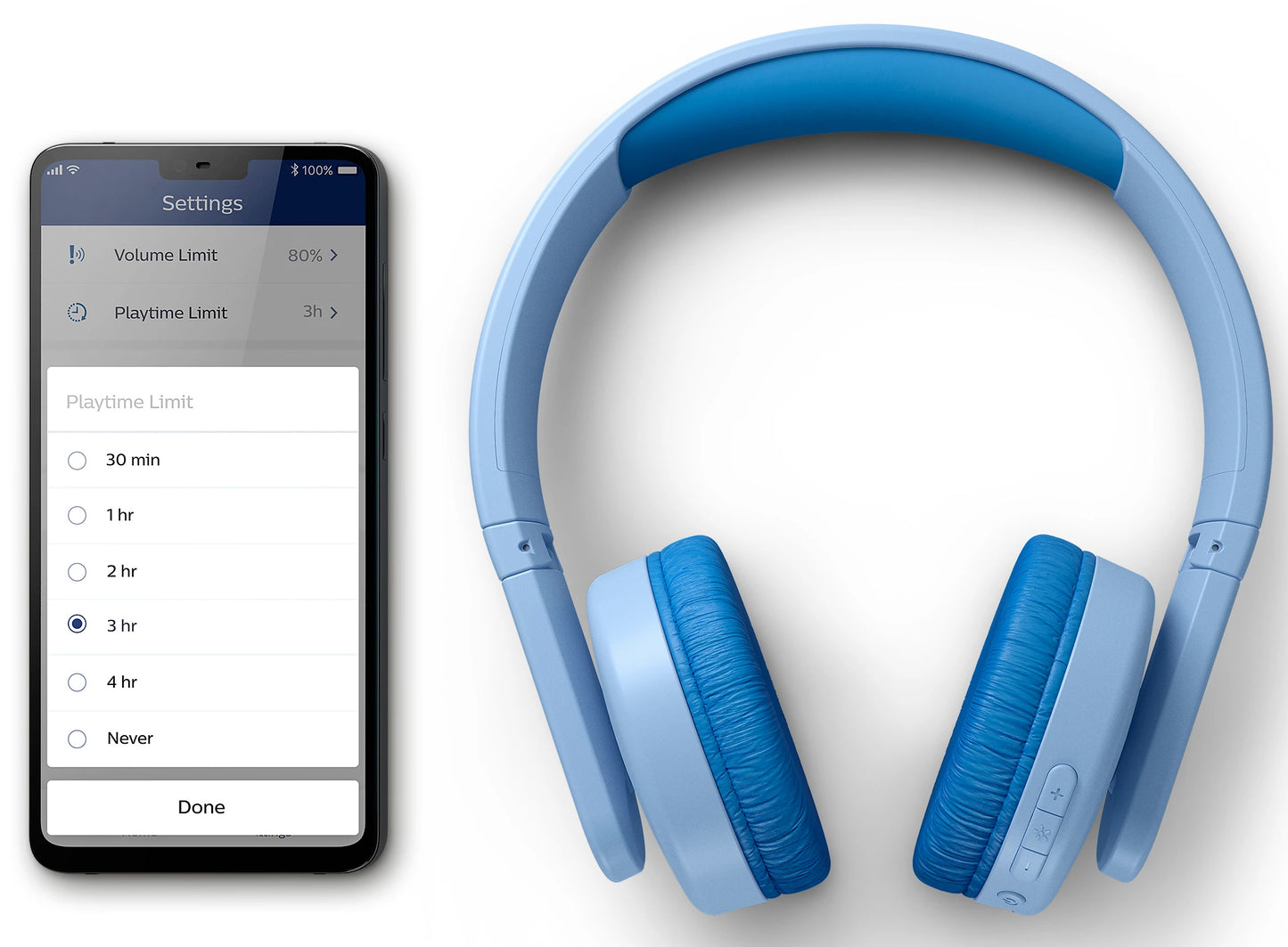 Handsfree Bluetooth Philips Kids, A2DP, Plava TAK4206BL/00