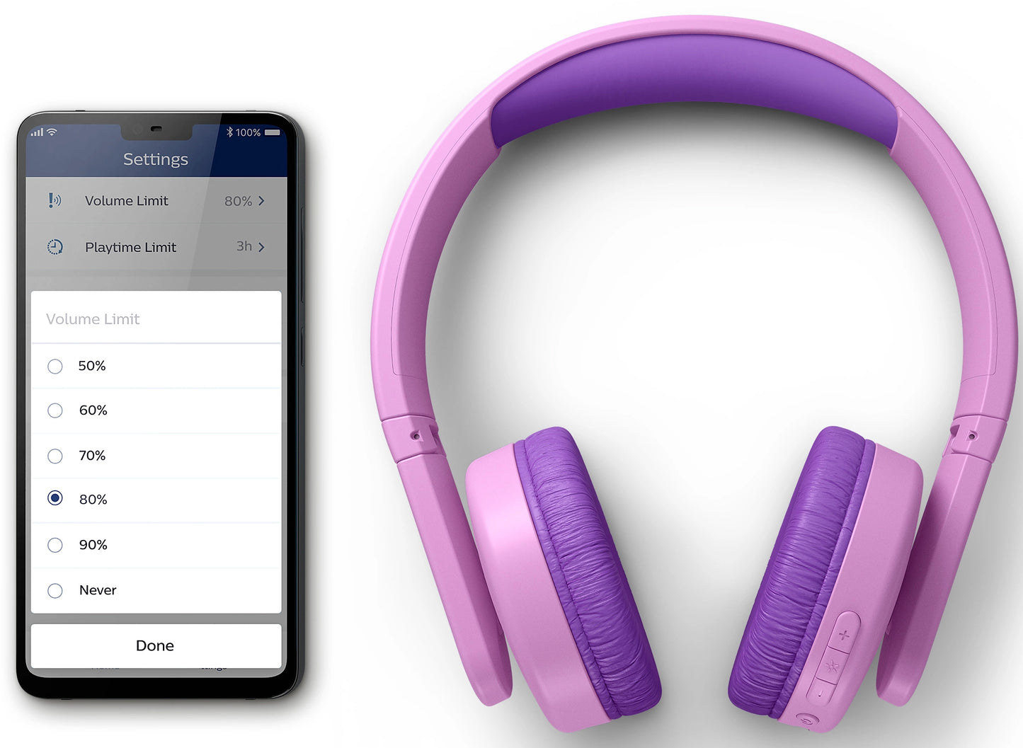 Handsfree Bluetooth Philips Kids, A2DP, Roza TAK4206PK/00