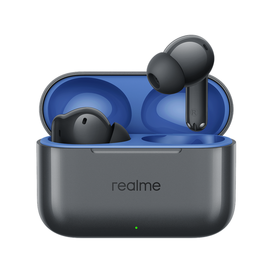 Handsfree Bluetooth Realme Buds T200, TWS, ANC, MultiPoint, Sivi