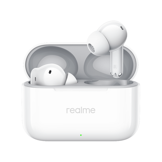 Handsfree Bluetooth Realme Buds T200, TWS, ANC, MultiPoint, Bijeli