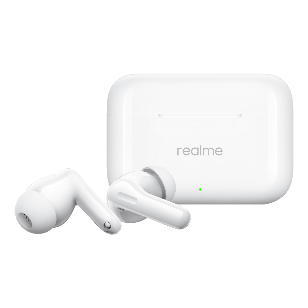 Handsfree Bluetooth Realme Buds T200, TWS, ANC, MultiPoint, Bijeli