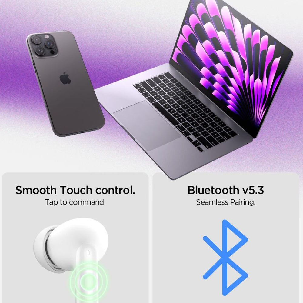 Handsfree Bluetooth Spigen SA2400, TWS, ANC, Crni