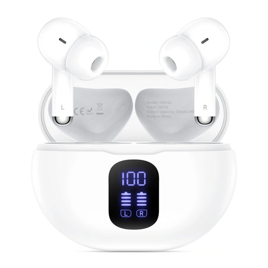 Handsfree Bluetooth Tech-Protect Ultraboost Pro G2, TWS, Bijeli