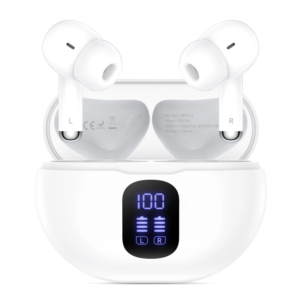 Handsfree Bluetooth Tech-Protect Ultraboost Pro G2, TWS, Bijeli