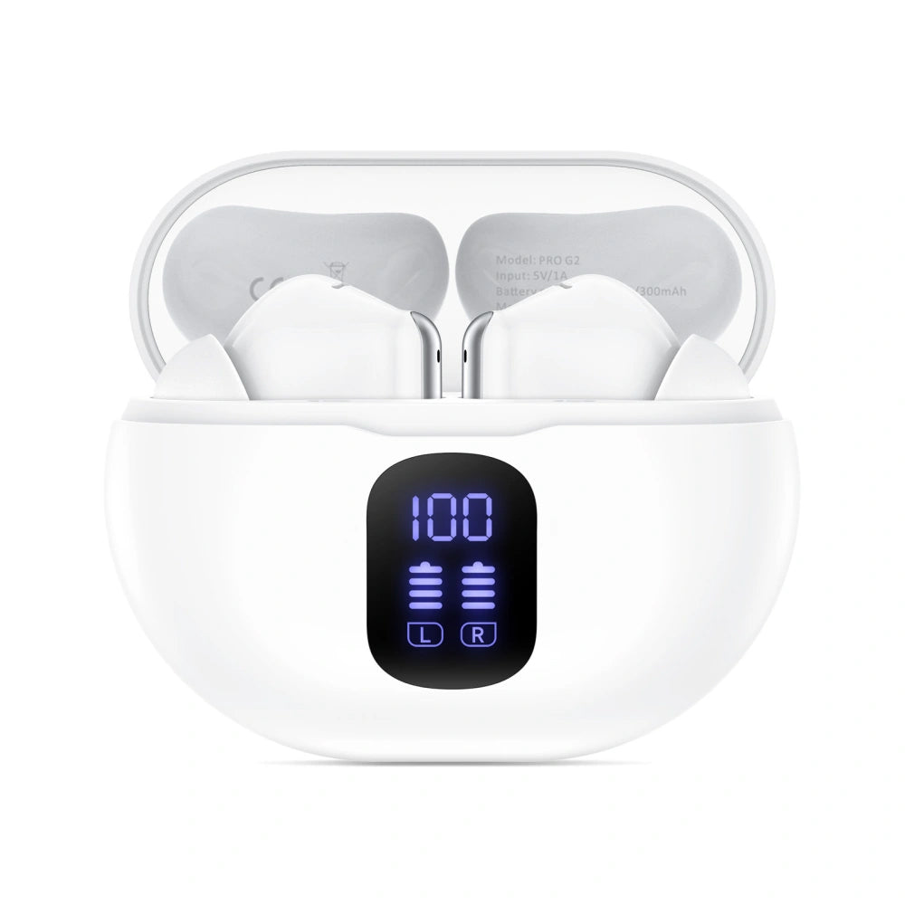 Handsfree Bluetooth Tech-Protect Ultraboost Pro G2, TWS, Bijeli