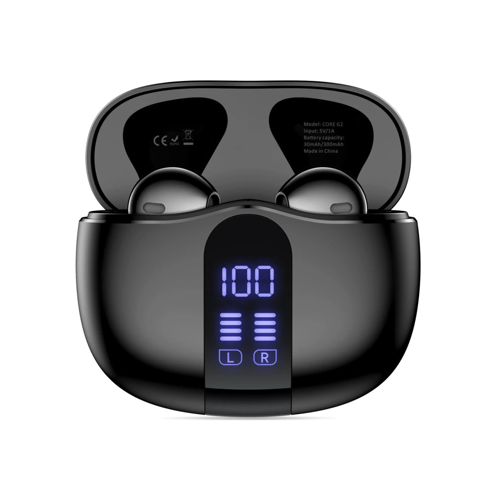 Handsfree Bluetooth Tech-Protect Ultraboost Core G2, TWS, Crna