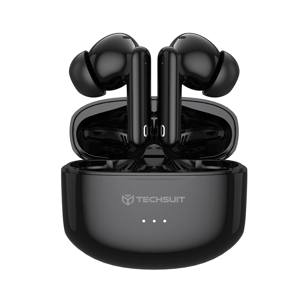 Handsfree Bluetooth Techsuit CW1 Audira Pro, TWS, ANC, Crni