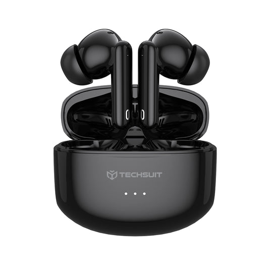 Handsfree Bluetooth Techsuit CW1 Audira Pro, TWS, ANC, Crni