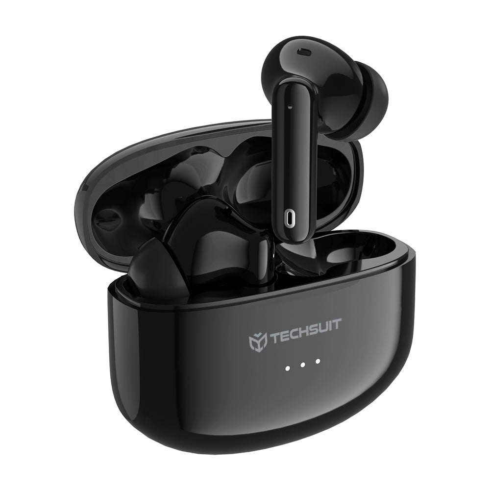 Handsfree Bluetooth Techsuit CW1 Audira Pro, TWS, ANC, Crni