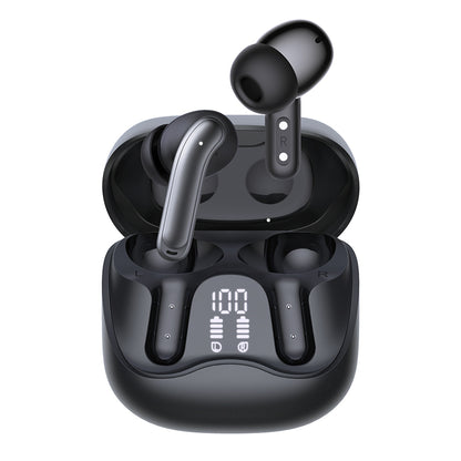Handsfree Bluetooth Techsuit CW5 EchoFit Pro, TWS, ANC, MultiPoint, Crni