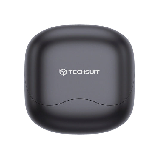 Handsfree Bluetooth Techsuit CW5 EchoFit Pro, TWS, ANC, MultiPoint, Crni