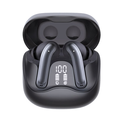 Handsfree Bluetooth Techsuit CW5 EchoFit Pro, TWS, ANC, MultiPoint, Crni