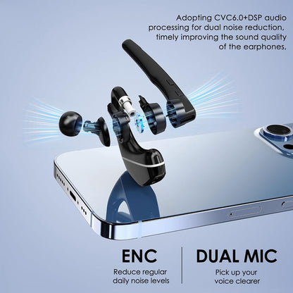 Slušalica Call Center Bluetooth Techsuit Hearyo A6L, Crna