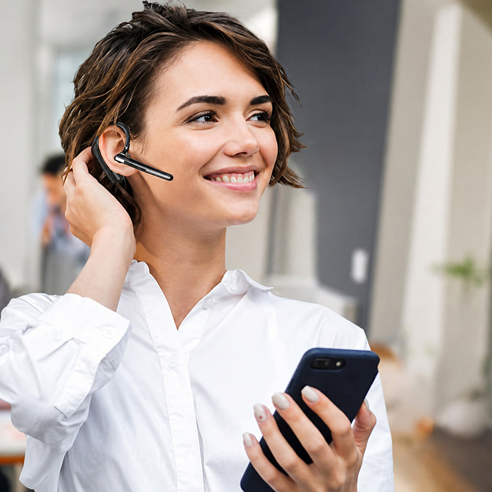 Handsfree Bluetooth Techsuit PowerTalks G6, MultiPoint, A2DP, Crna