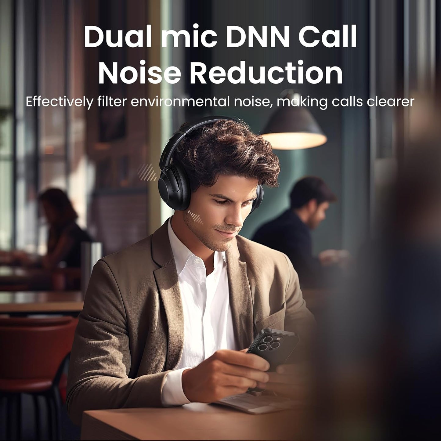 Handsfree Bluetooth UGREEN HP202, A2DP, ANC, Crni
