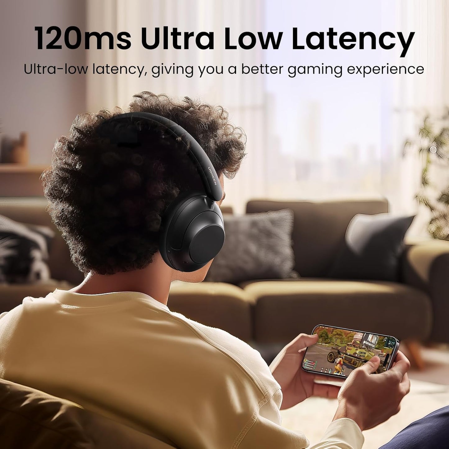 Handsfree Bluetooth UGREEN HP202, A2DP, ANC, Crni