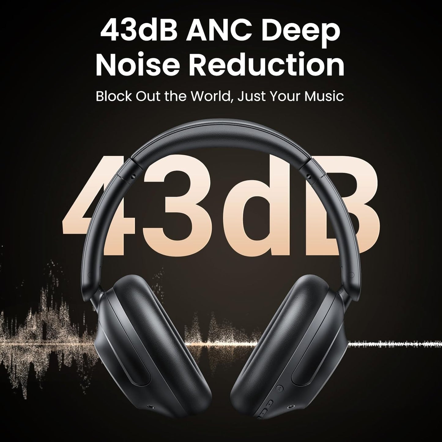 Handsfree Bluetooth UGREEN HP202, A2DP, ANC, Crni