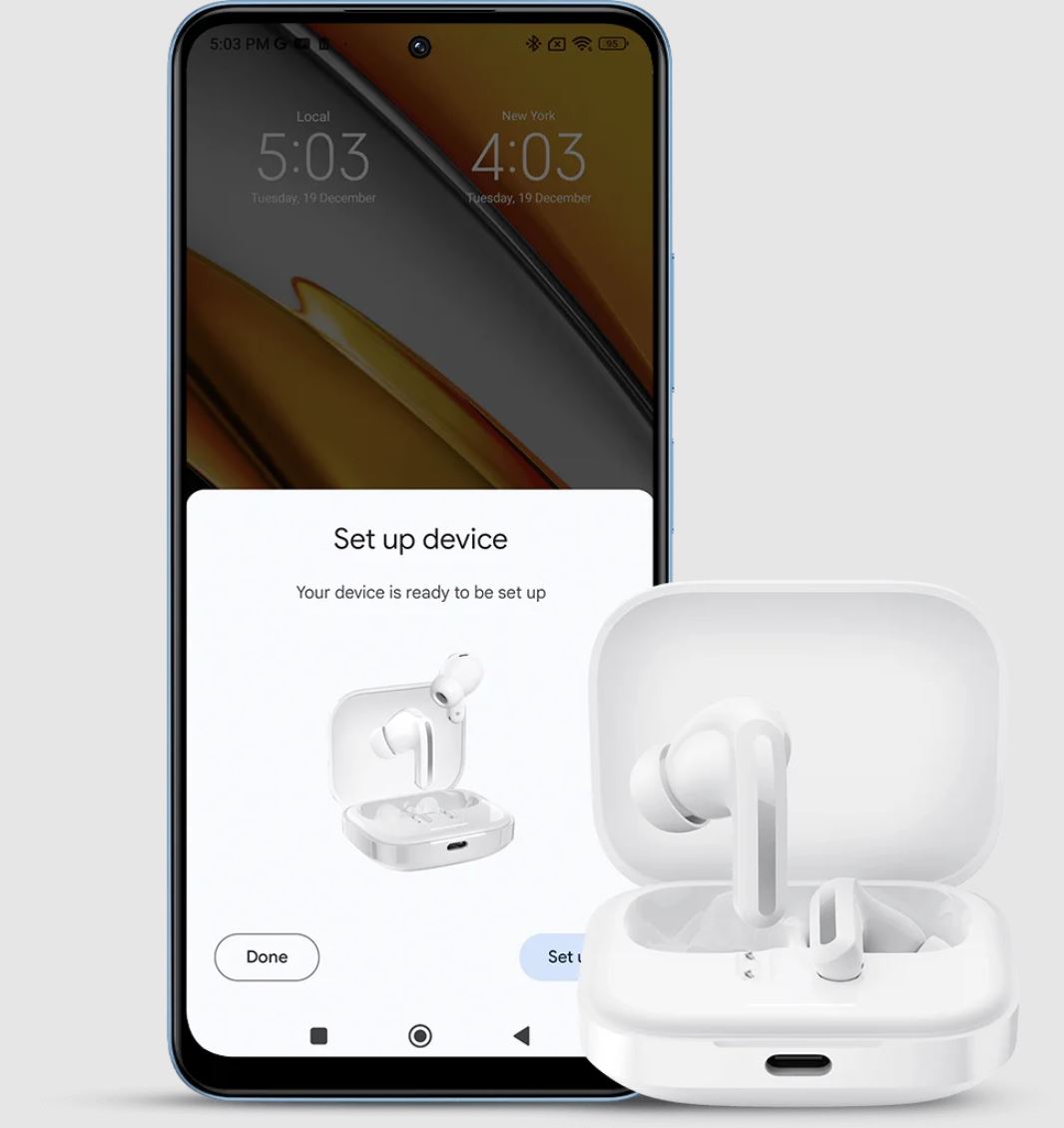 Handsfree Bluetooth Xiaomi Redmi Buds 5, TWS, ANC, Bijeli BHR7628GL