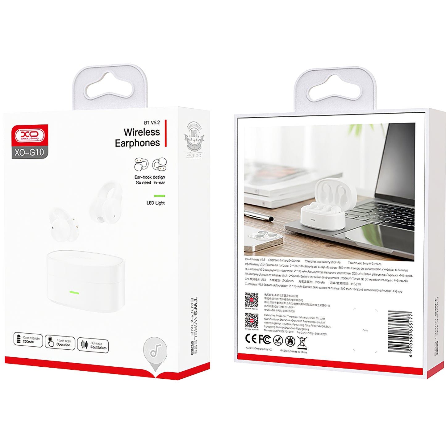 Handsfree Bluetooth XO Design G10, TWS, Bijeli