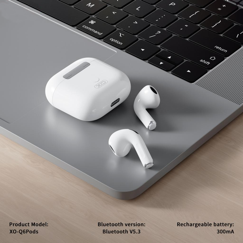 Handsfree Bluetooth XO Design Q6 Pods, TWS, Bijeli