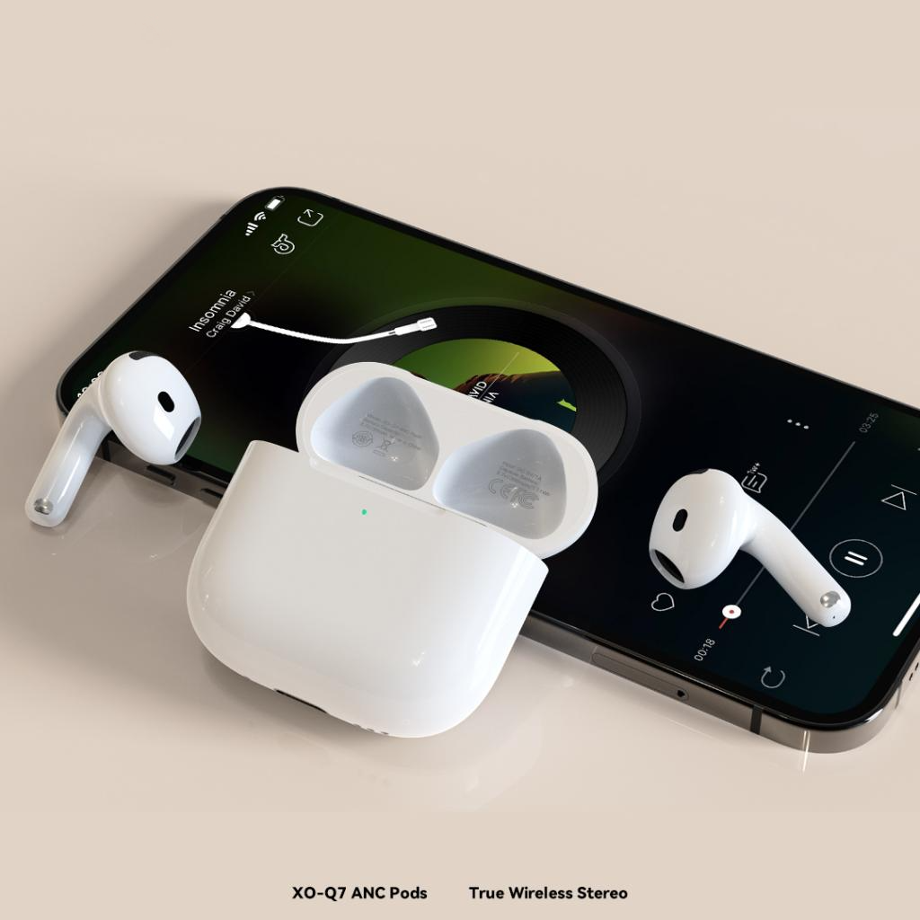 Handsfree Bluetooth XO Design Q7 Pods, TWS, ANC, Bijeli