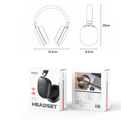Handsfree Bluetooth Yesido EP05, A2DP, ANC, Crna