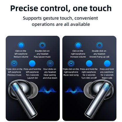 Handsfree Bluetooth Yesido TWS23, TWS, ANC, Crni