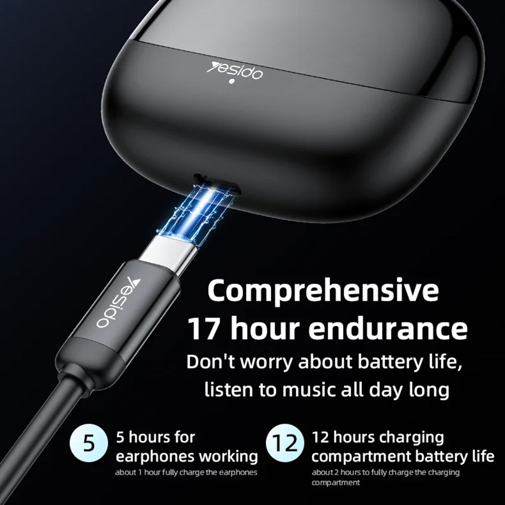 Handsfree Bluetooth Yesido TWS26, TWS, Crna