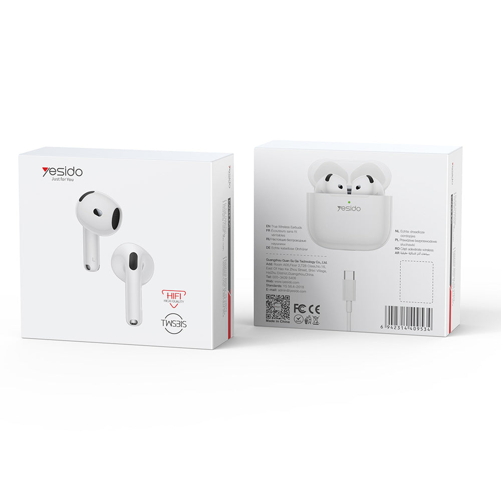 Handsfree Bluetooth Yesido TWS31S, TWS, Bijeli