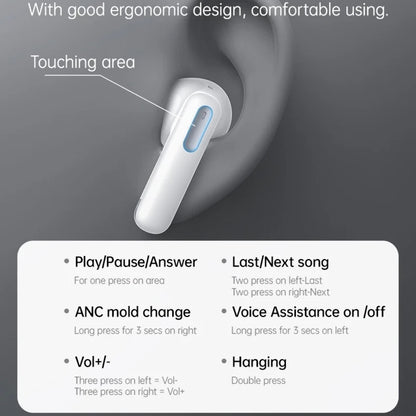 Handsfree Bluetooth Yesido TWS34, TWS, ANC, Bijeli