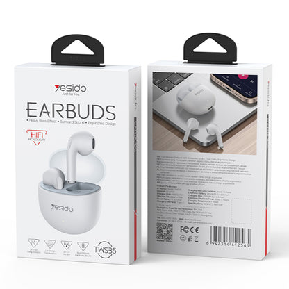 Handsfree Bluetooth Yesido TWS35, TWS, Bijeli