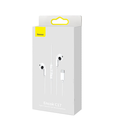 Handsfree USB-C Baseus Encok C17, Bijeli NGCR010002