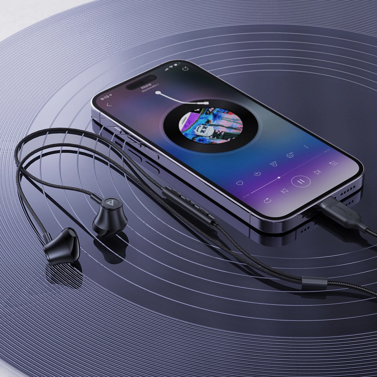 Handsfree USB-C Acefast L2, Crni